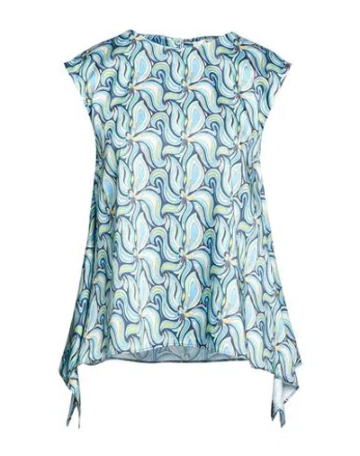 Maliparmi Malìparmi Woman Top Sky Blue Size 10 Polyester