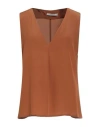 Maliparmi Malìparmi Woman Top Tan Size 12 Silk In Gold