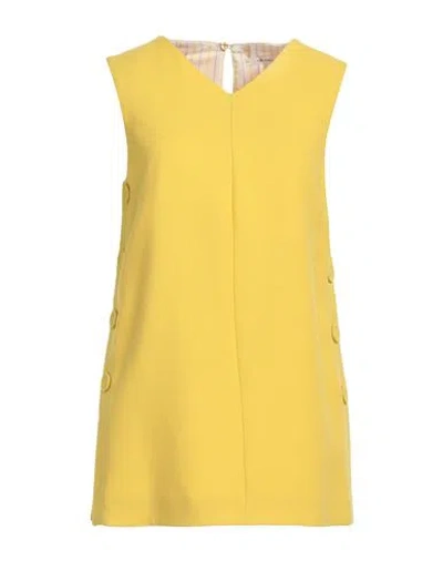 Maliparmi Malìparmi Woman Top Yellow Size 12 Polyester, Viscose, Elastane