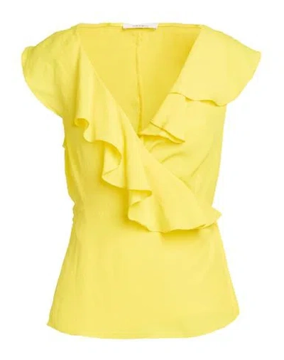 Maliparmi Malìparmi Woman Top Yellow Size 8 Acetate, Silk