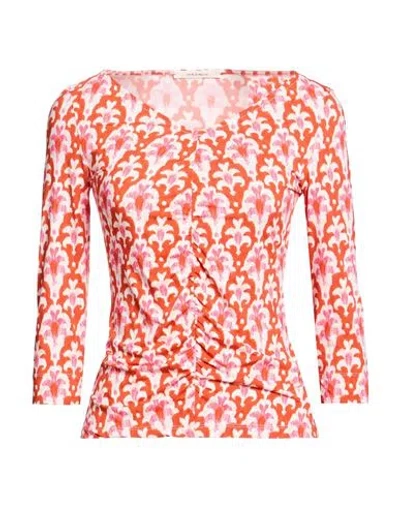 Maliparmi Malìparmi Woman T-shirt Tomato Red Size 4 Polyamide, Elastane In Multi