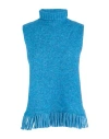Maliparmi Malìparmi Woman Turtleneck Azure Size Onesize Wool, Polyamide, Acrylic, Alpaca Wool, Elastane