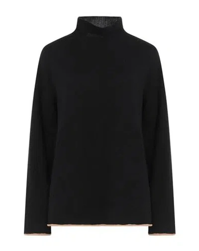 Maliparmi Malìparmi Woman Turtleneck Black Size L Virgin Wool, Cashmere, Polyester