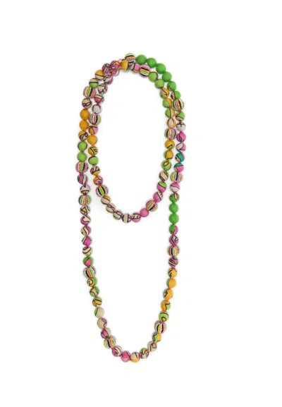 Maliparmi Women's Necklace  In Fabric In Green