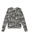 Maliparmi Zebra-print Buttoned Cardigan In Black