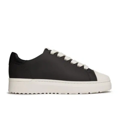 Mallet Grftr Ltc Leather Low-top Sneakers In Black