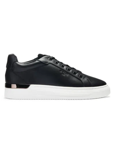 Mallet Men's Grftr Leather Low-top Trainers In Black