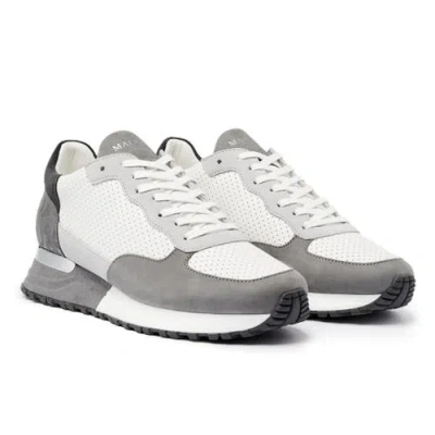 Mallet Popham Perforated Sneakers In Gray