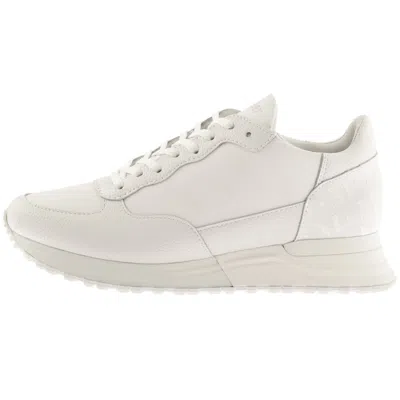 Mallet Popham Trainers White In Animal Print