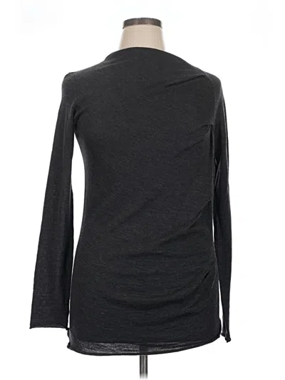 Pre-owned Malloni Long Sleeve Top Gray Cowl Neck Tops