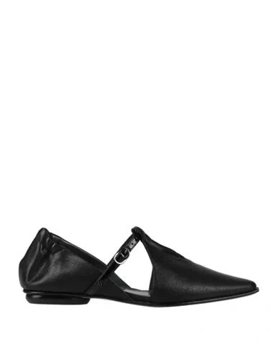 Malloni Woman Ballet Flats Black Size 6 Soft Leather