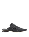 Malloni Woman Mules & Clogs Black Size 6 Soft Leather
