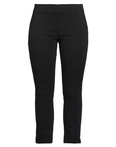 Malloni Woman Pants Black Size 10 Linen, Cotton, Polyamide, Elastane