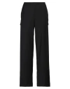 Malloni Woman Pants Black Size 8 Polyester, Wool, Elastane In Black