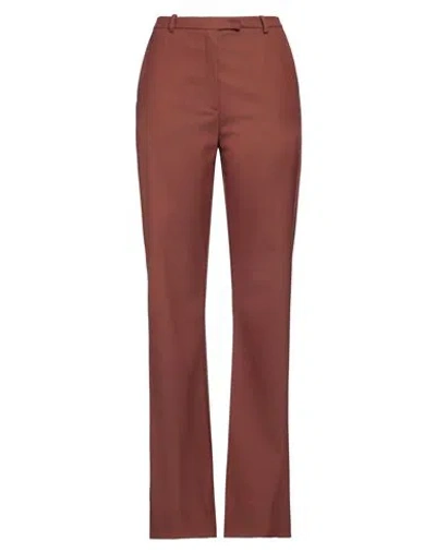 Malloni Woman Pants Brown Size 8 Polyamide, Polyester, Virgin Wool, Elastane