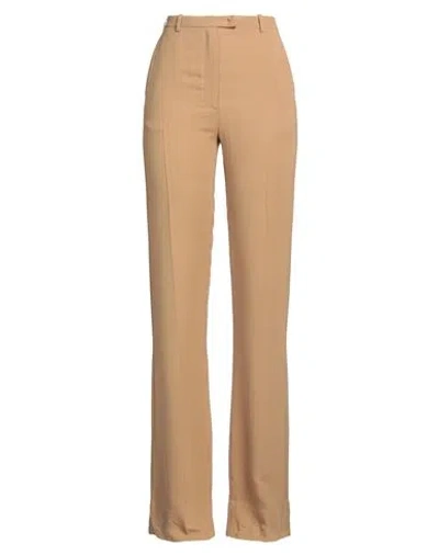 Malloni Woman Pants Camel Size 8 Polyamide, Polyester, Virgin Wool, Elastane In Brown