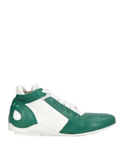 Malloni Woman Sneakers Emerald Green Size 7 Leather