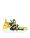 Malloni Woman Sneakers Yellow Size 6 Soft Leather In Yellow