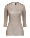 Malloni Woman Sweater Khaki Size 4 Polyester In Beige