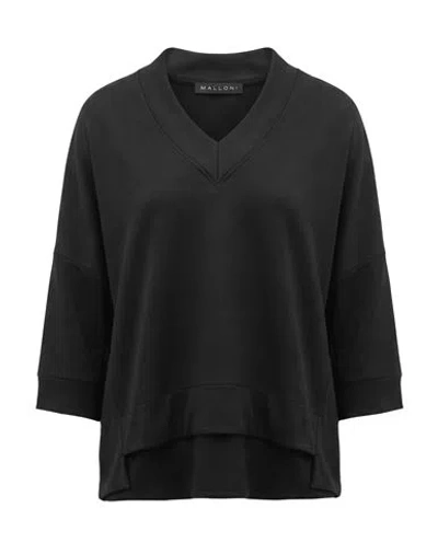 Malloni Woman Sweatshirt Black Size 2 Polyamide, Elastane