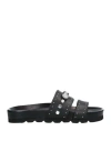 Mally Woman Sandals Black Size 9 Soft Leather
