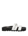 Mally Woman Sandals White Size 10 Soft Leather In White