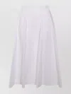 Malo White Cotton Skirt