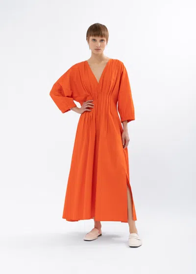 Malo Abito In Cotone In Orange