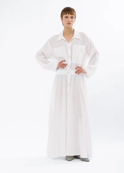 Malo Abito In Lino In White