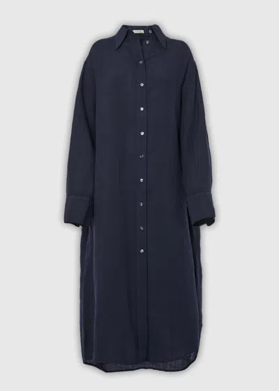Malo Abito In Lino In Blue