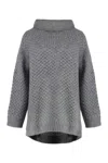 Malo Alpaca Blend Sweater In Grey