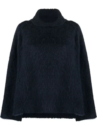Malo Alpaca-blend Turtleneck Sweater In 蓝色