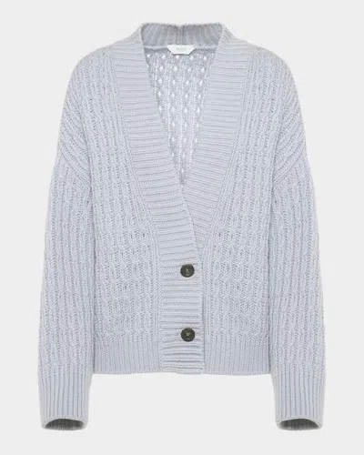 MALO ANNA CASHMERE CABLE-KNIT V-NECK CARDIGAN