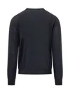 Malo Basic Crew Neck Knit Sweater In Blu