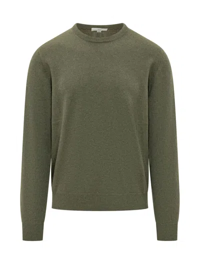 Malo Basic Crewneck Knit Sweater In Alloro