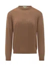 Malo Basic Crewneck Wool Knit Sweater In Canyon