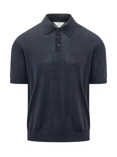 Malo Basic Mini Polo Shirt In Blu