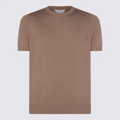 Malo Beige Cotton T-shirt In Brown