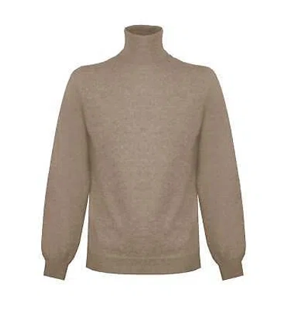 Pre-owned Malo Beige High Neck Cashmere Sweater - Pure Luxury
