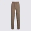 Malo Elasticated-waistband Drawstring Trousers In Brown