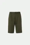 Malo Stretch Cotton Bermuda Shorts In Green