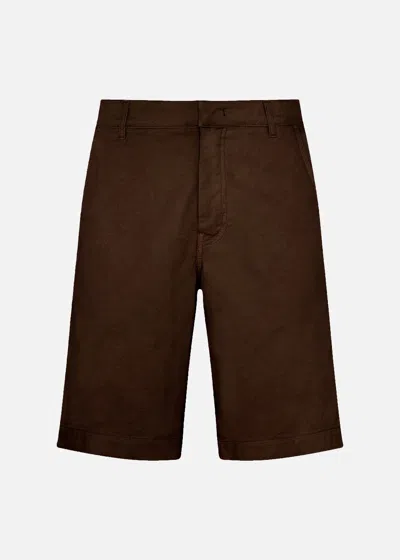 Malo Bermuda In Misto Cotone In Brown