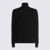 Malo Ribbed Turtleneck Crewneck Knitwear In Black