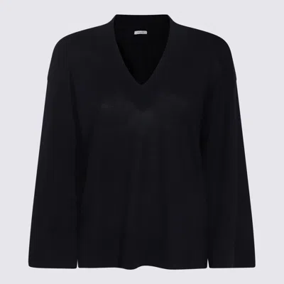 Malo Black Cotton Knitwear