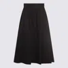 Shop Malo Black Cotton Skirt