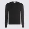 Malo Ribbed Crewneck Sweater With Long Sleeves In Black