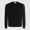 Malo Black Cashmere Crewneck Pullover In Blue
