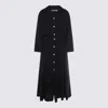 Malo Black Linen Maxi Dress