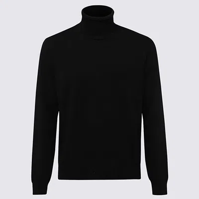 MALO BLACK WOOL KNITWEAR