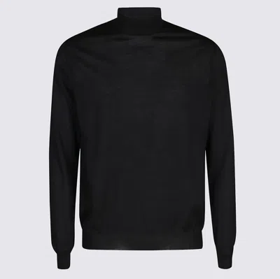 Malo Black Wool Knitwear